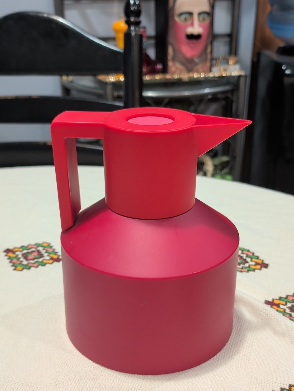 Normann Copenhagen Matte Red Geo Insulated Flask
